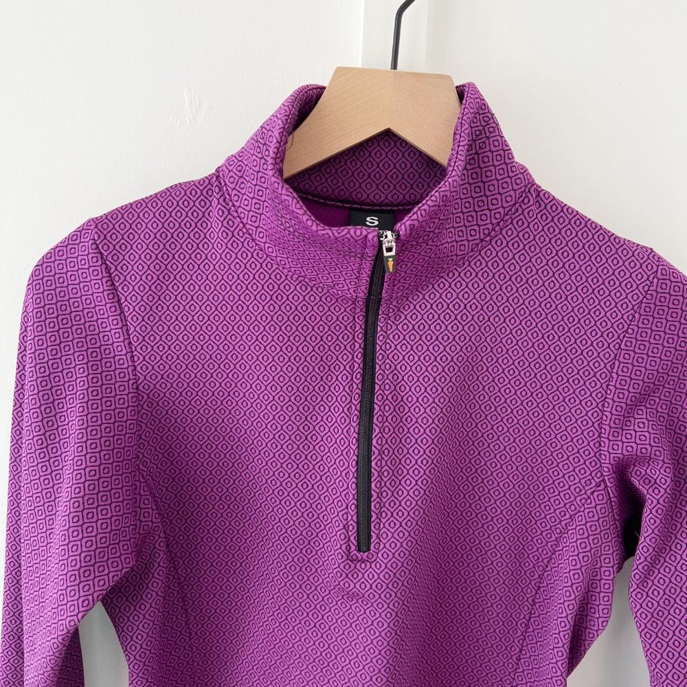KERRITS purple fleece quarter zip pullover - Picture 2 of 5